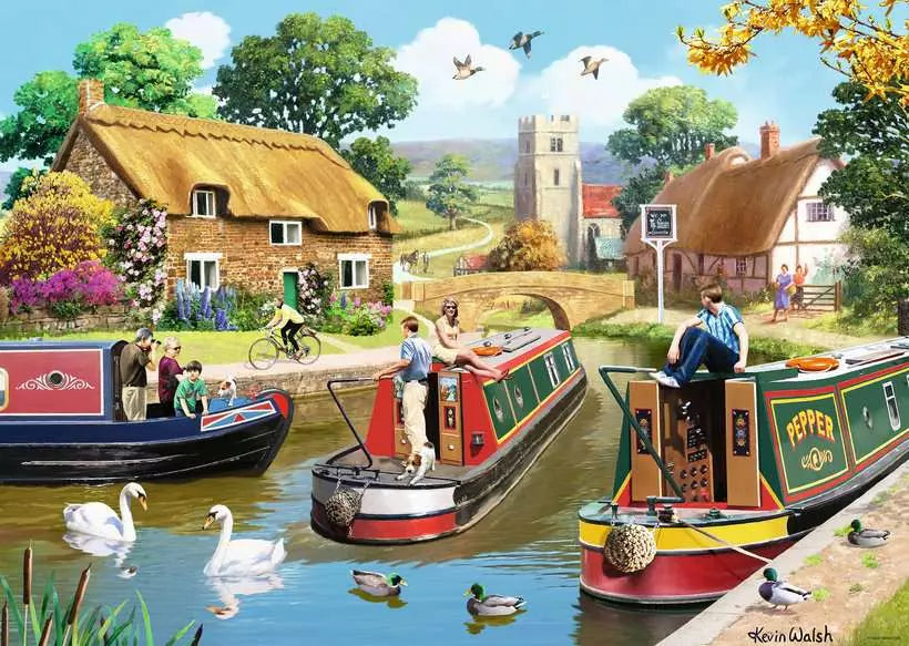 Ravensburger - A Busy Day on the Canal - 1000 piece jigsaw New Version - Good Games