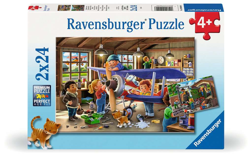 Ravensburger - Planes & Trains WT 2x12 Piece Jigsaw - Good Games