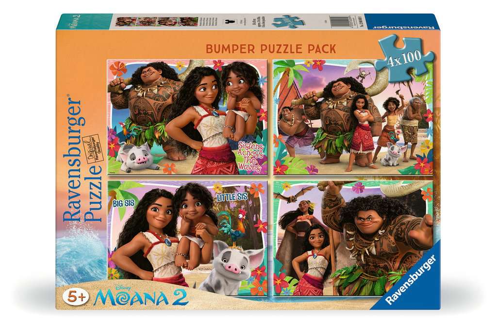 Ravensburger - Disney Moana Bumper Pack 4x100 Piece Jigsaw - Good Games