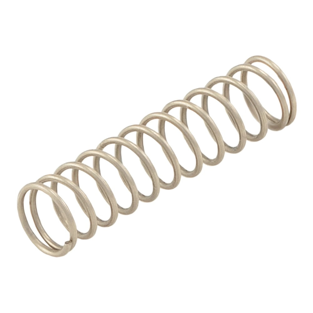 Silver metal compression spring with multiple coils