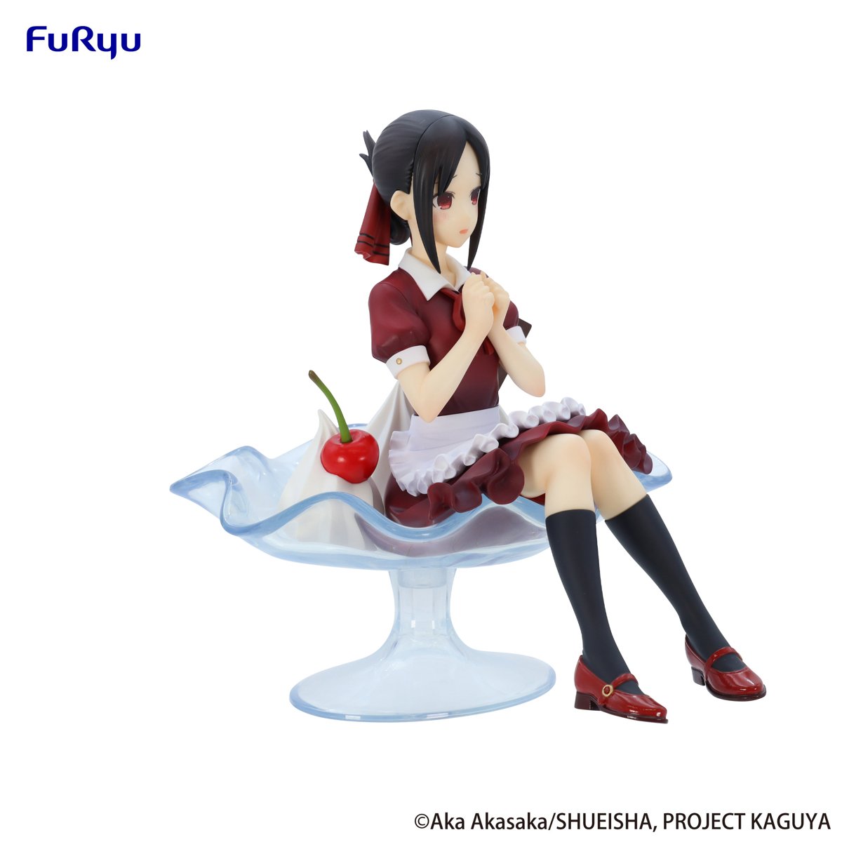 Kaguya Shinomiya figure from above showing dessert-themed base