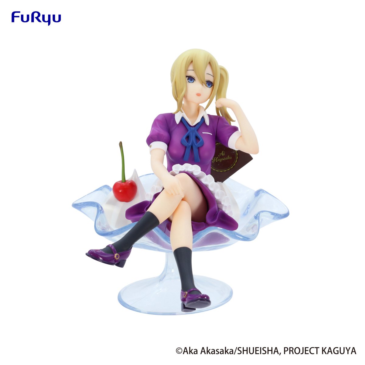 Top-down view of Ai Hayasaka figure and dessert-themed base