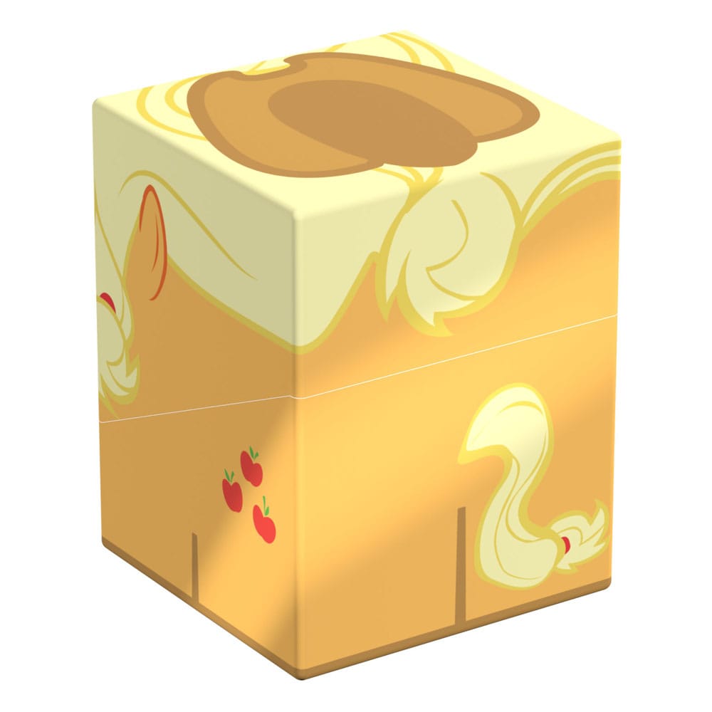 Ultimate Guard Squaroe deck box depicting My Little Pony&#39;s Applejack, featuring her brown hat on top, blonde mane, and red apple cutie mark