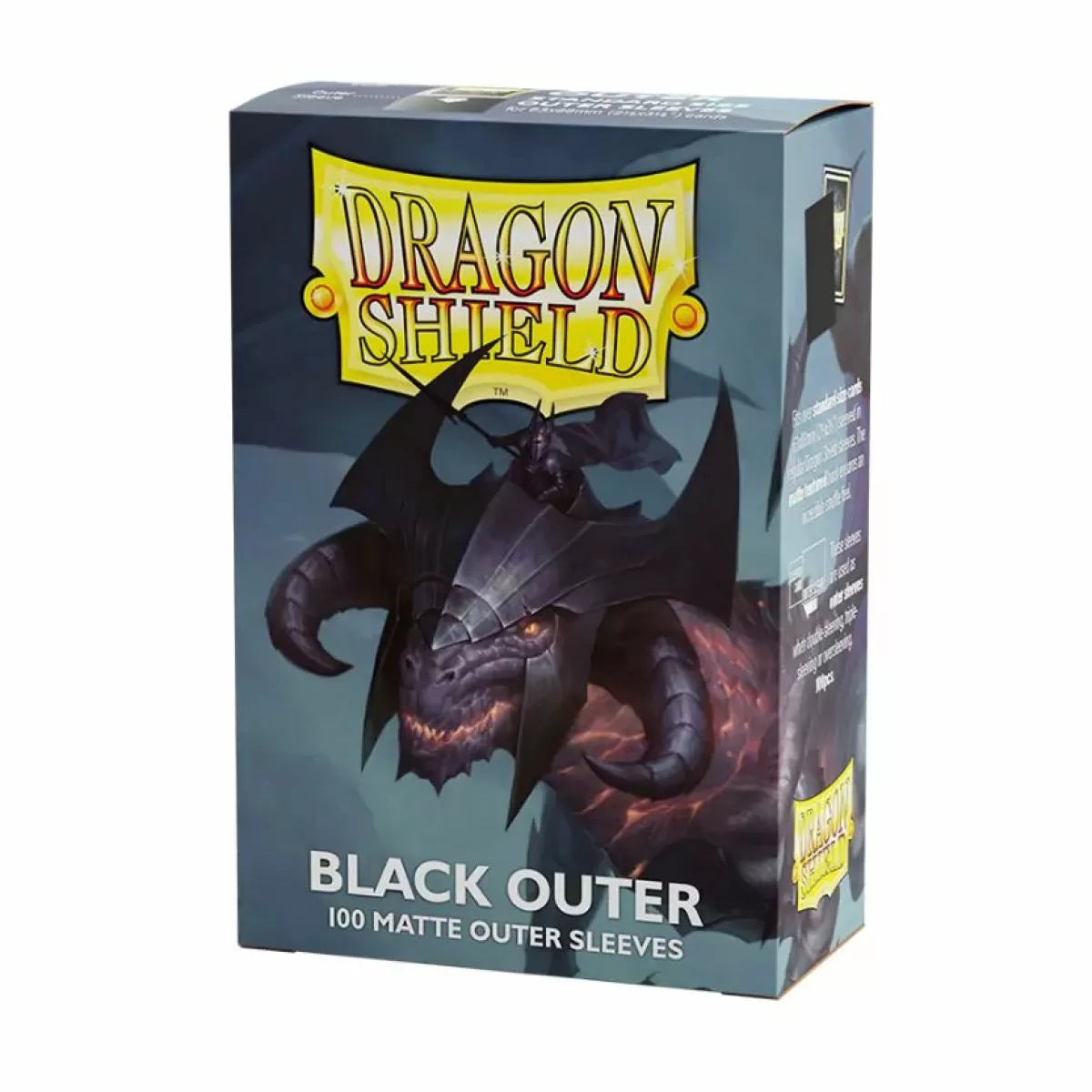 Dragon Shield - Outer Sleeves - Matte Black Standard Size - Good Games