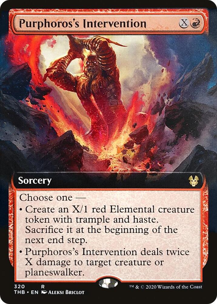 Purphoros's Intervention 320/254 (Theros Beyond Death)  - Extended Art