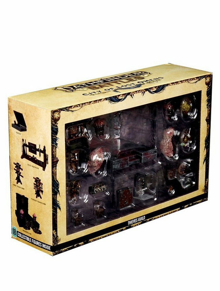 Pathfinder Battles City of Lost Omens Thieves Guild boxed set with 18 visible collectible miniatures