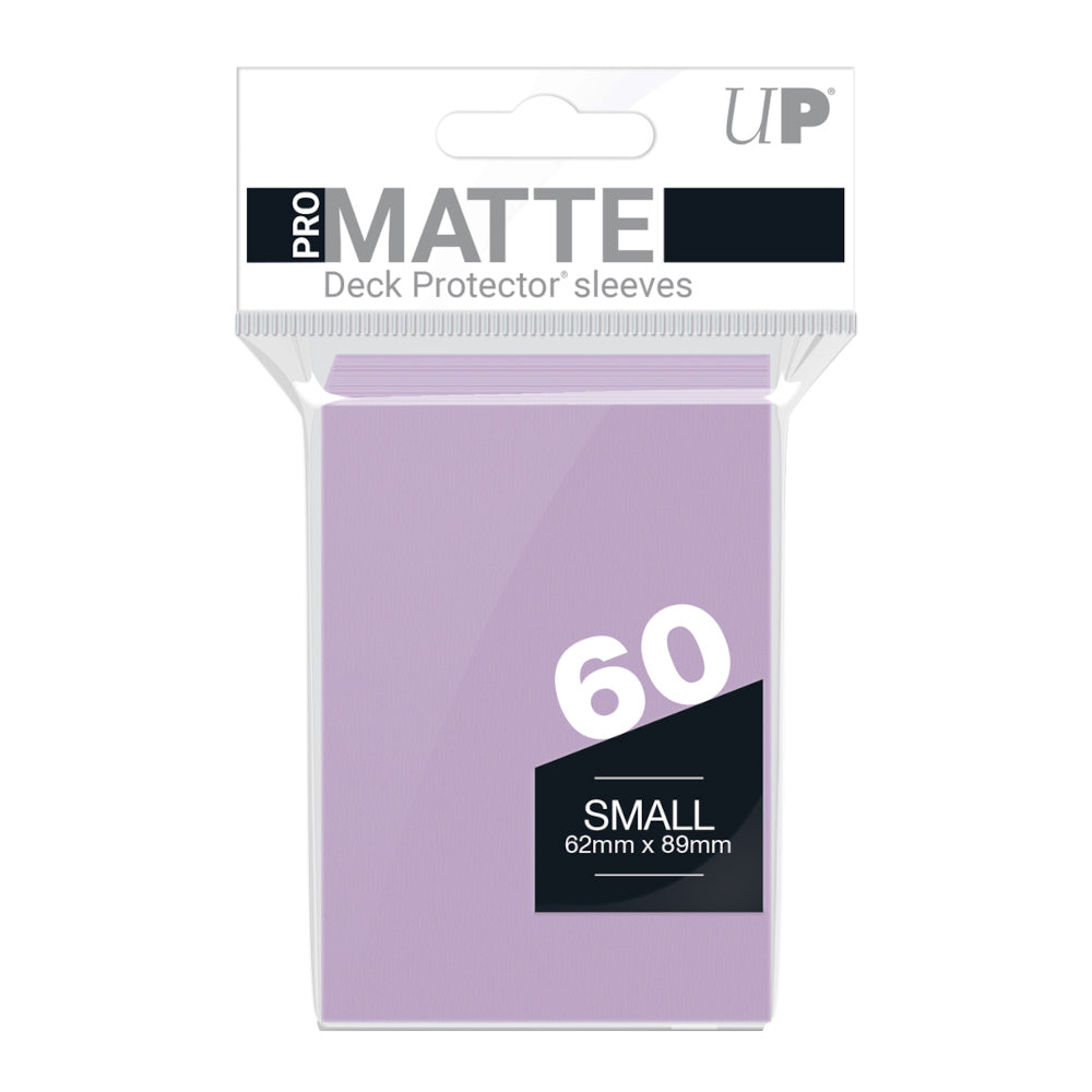 Purple 60-count small (62x89mm) Pro Matte Deck Protector sleeves in package
