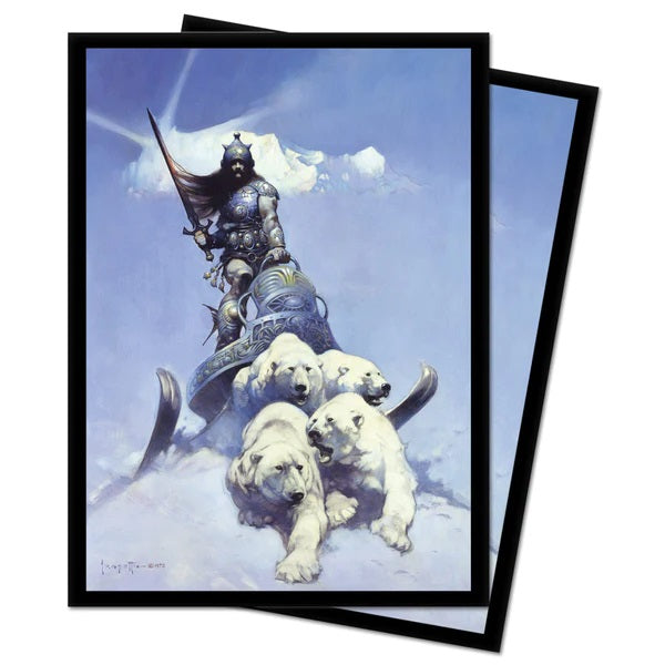 Ultra Pro: Silver Warrior Standard Size Deck Protector sleeves by Frank Frazetta (100) (Preorder) - Good Games