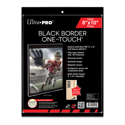 Ultra PRO - Black Border UV ONE-TOUCH Magnetic Holder for 8-Inch x 10-Inch Soft Sleeves - Good Games