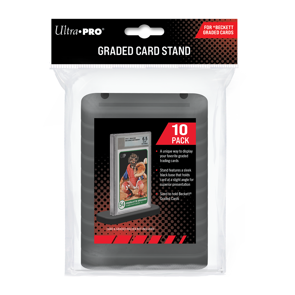 Ultra PRO - Graded Card Stand 10-Piece Set for Beckett Graded Cards - Good Games