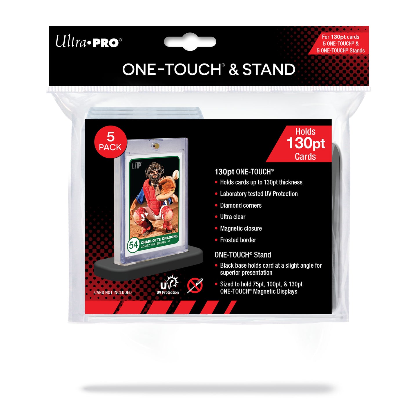 Ultra Pro - 130PT UV One-Touch & Stands 5 Pack - Good Games