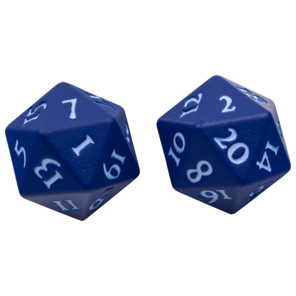 Ultra Pro - Vivid Heavy Metal D20 Dice 2-Piece Set - Blue - Good Games