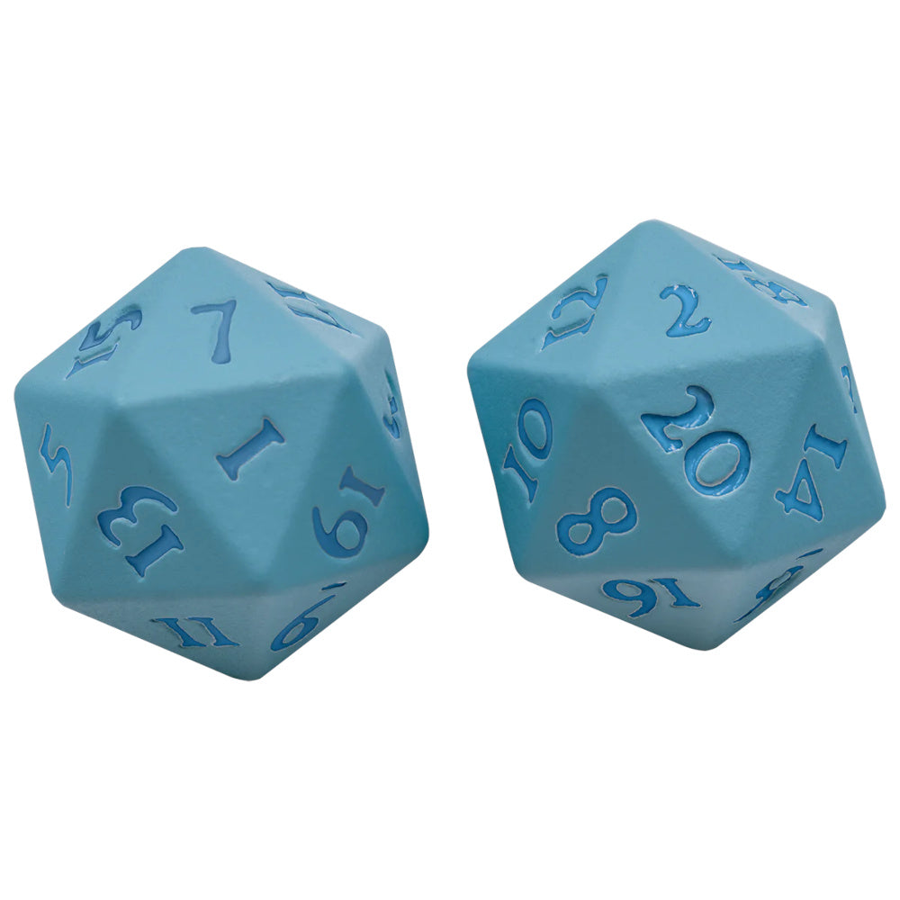 Ultra Pro - Vivid Heavy Metal Dice 2-Piece Set - Light Blue - Good Games