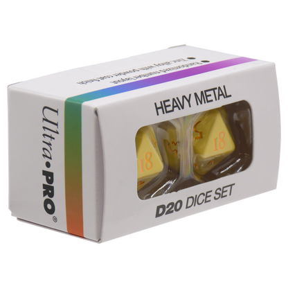 Ultra Pro - Vivid Heavy Metal Dice 2-Piece Set - Yellow - Good Games