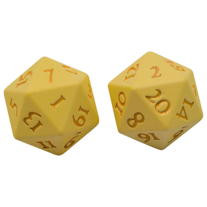 Ultra Pro - Vivid Heavy Metal Dice 2-Piece Set - Yellow - Good Games