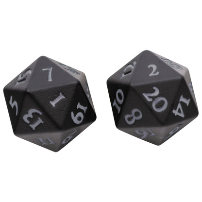 Ultra Pro - Vivid Heavy Metal Dice 2-Piece Set - Black - Good Games
