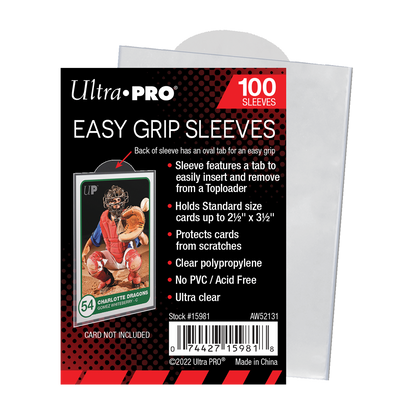 Ultra Pro UP15981 Easy Grip Card Sleeves 100-Piece Set 2-1/2" x 3-1/2" - Good Games