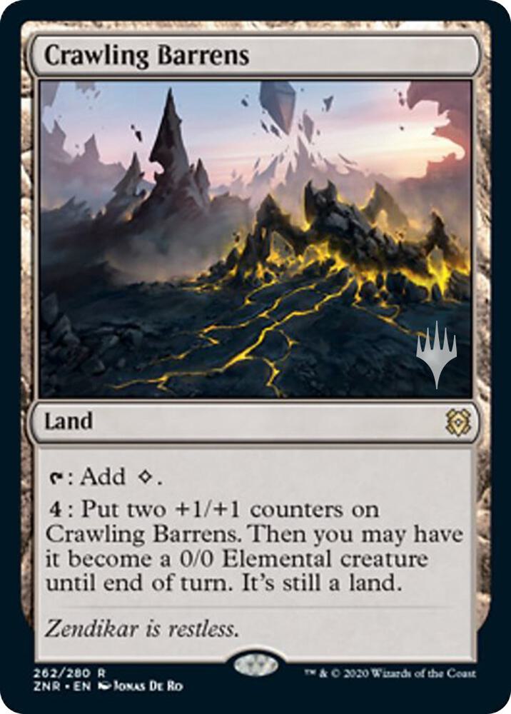 Crawling Barrens 262 (Promo Pack: Zendikar Rising) 