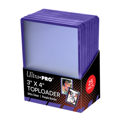 Ultra Pro UP16160 Purple Border Toploaders 25-Piece Set 3" x 4" - Good Games
