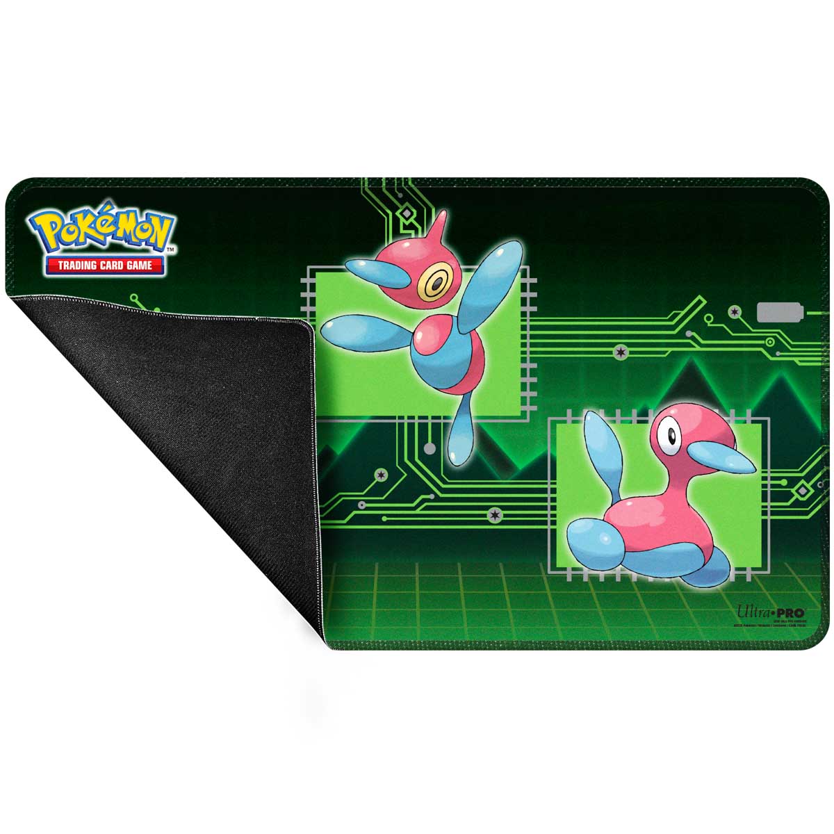 Pokemon Porygon Evolutions stitched playmat rubber backing