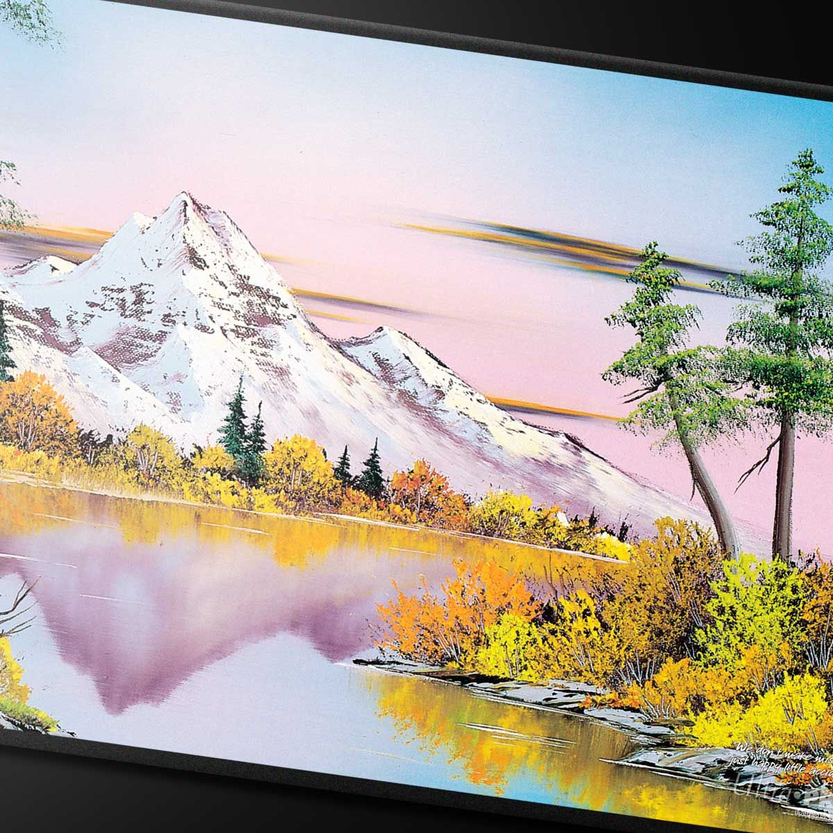 Ultra Pro: Bob Ross Mighty Mountain Lake Black Stitched Playmat - Good Games