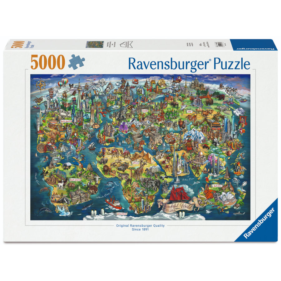 Ravensburger - Illustrated World Map 5000 Piece Jigsaw
