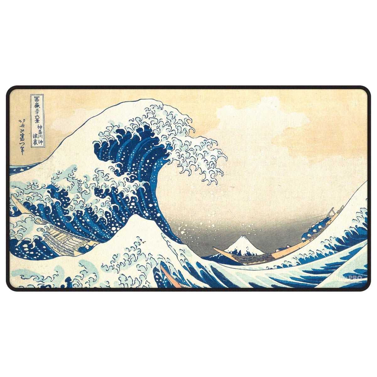 Ultra Pro: The Great Wave off Kanagawa Black Stitched Playmat (Preorder) - Good Games
