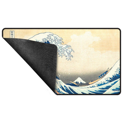 Ultra Pro: The Great Wave off Kanagawa Black Stitched Playmat (Preorder) - Good Games