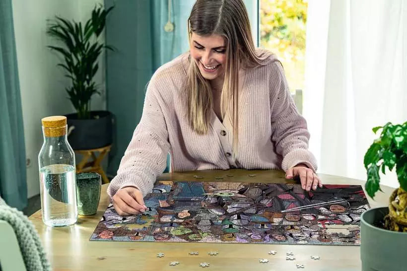 Assembled Mandalorian Challenge puzzle displaying the complete collage of Star Wars characters