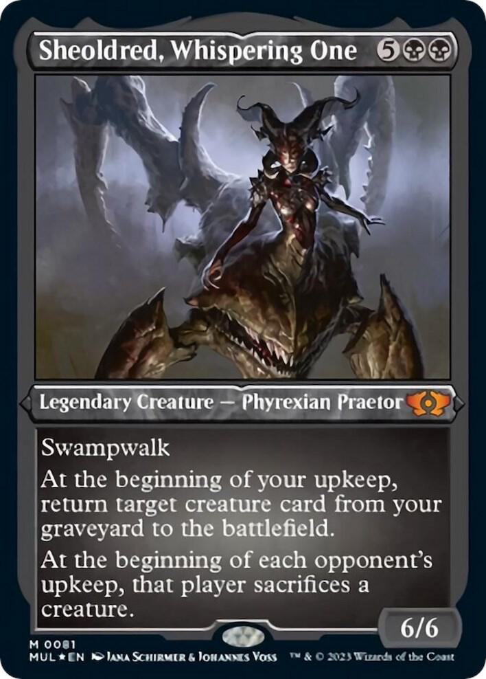 Sheoldred, Whispering One 81/65 (March of the Machine: Multiverse Legends)  - Etched Foil