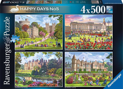 Ravensburger - Happy Days No. 5 Royal Residences 4 x 500 Piece Jigsaw - Good Games