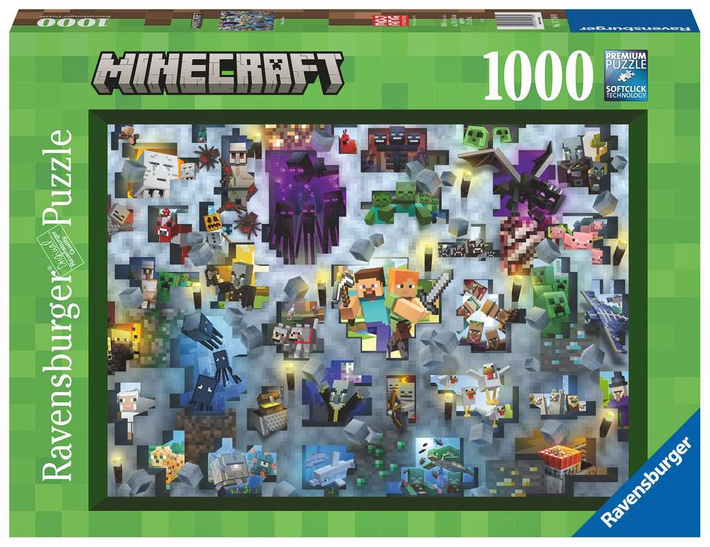 Ravensburger - Minecraft Challenge 1000 Piece Jigsaw - Good Games