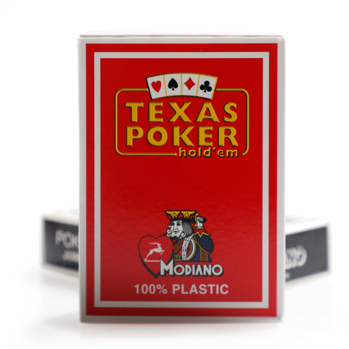 Modiano Trevigiane Red 100% Plastic Cards - Good Games