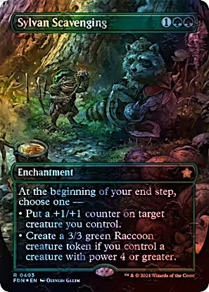 Sylvan Scavenging 403 (Foundations)  - Borderless Mana Foil