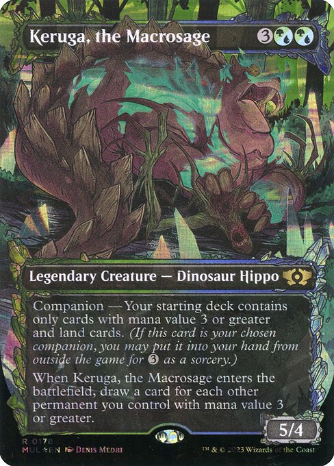 Keruga, the Macrosage 178/65 (March of the Machine: Multiverse Legends)  - Borderless Halo Foil