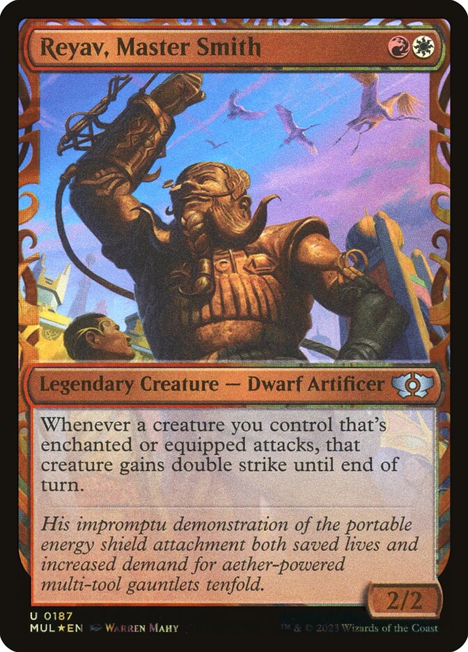 Reyav, Master Smith 187/65 (March of the Machine: Multiverse Legends)  - Showcase Halo Foil