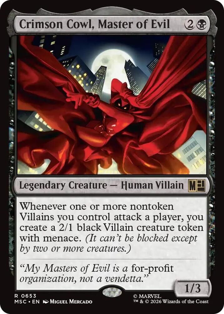 Crimson Cowl, Master of Evil 653 (Commander: Marvel Super Heroes) 