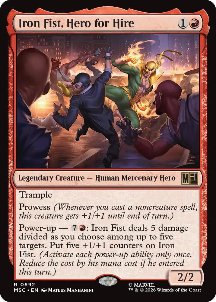 Iron Fist, Hero for Hire 692 (Commander: Marvel Super Heroes) 