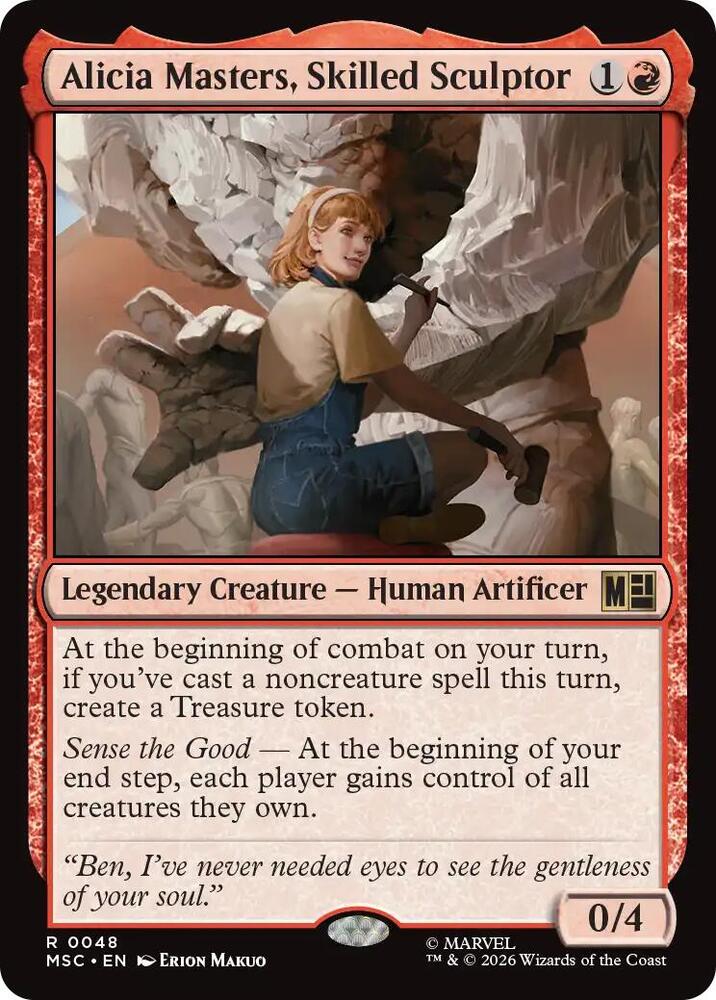 Alicia Masters, Skilled Sculptor 48 (Commander: Marvel Super Heroes)  - Surge Foil