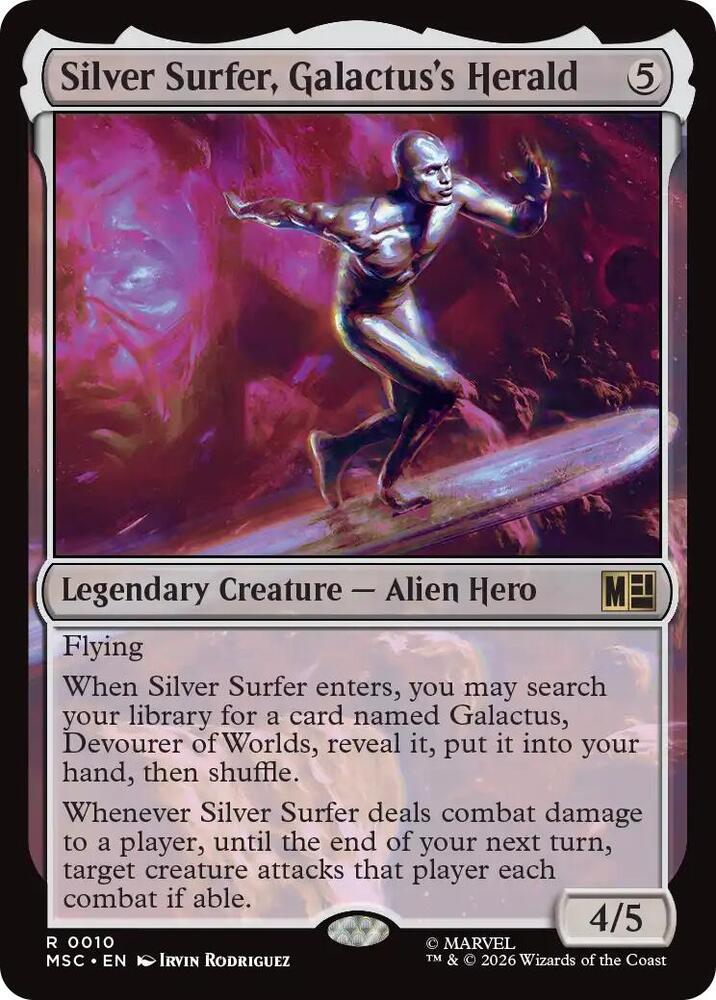 Silver Surfer, Galactus's Herald 10 (Commander: Marvel Super Heroes)  - Surge Foil