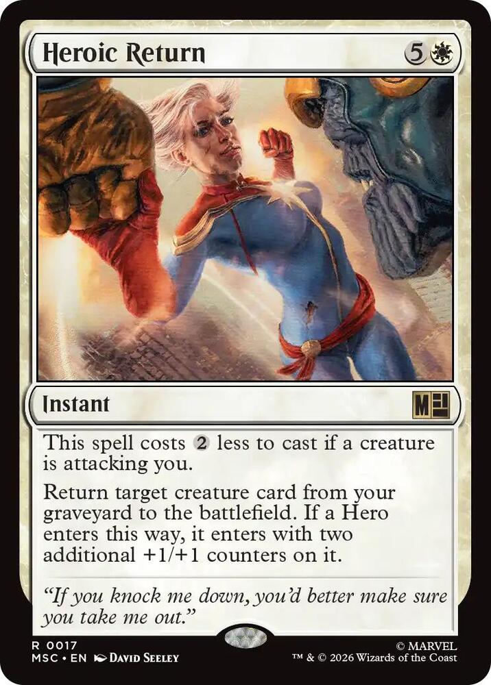 Heroic Return 17 (Commander: Marvel Super Heroes)  - Surge Foil