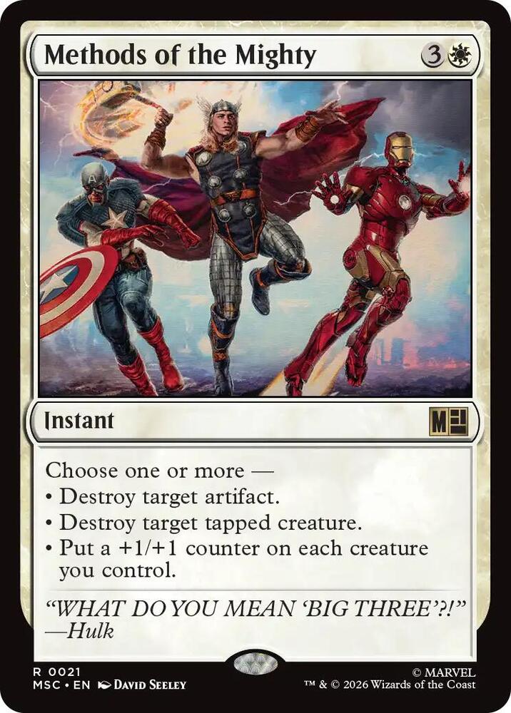 Methods of the Mighty 21 (Commander: Marvel Super Heroes)  - Surge Foil