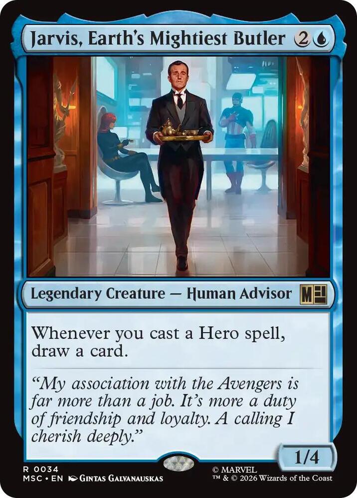 Jarvis, Earth's Mightiest Butler 34 (Commander: Marvel Super Heroes)  - Surge Foil
