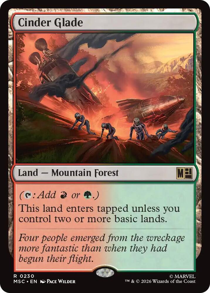 Cinder Glade 230 (Commander: Marvel Super Heroes)  - Surge Foil
