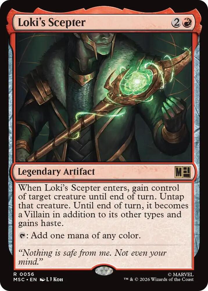 Loki's Scepter 56 (Commander: Marvel Super Heroes)  - Surge Foil