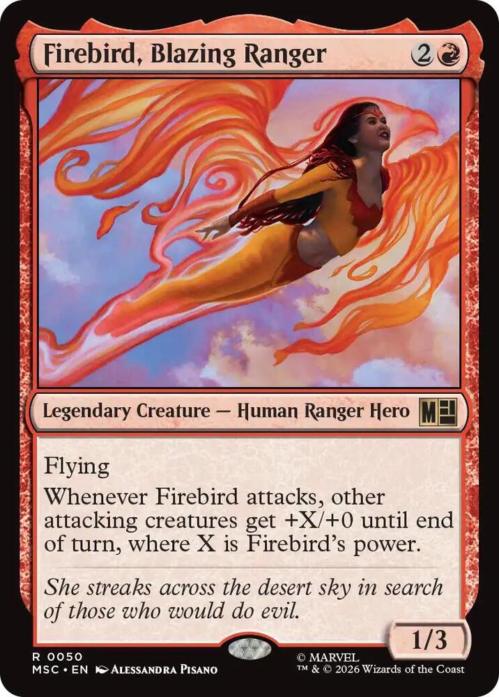 Firebird, Blazing Ranger 50 (Commander: Marvel Super Heroes)  - Surge Foil