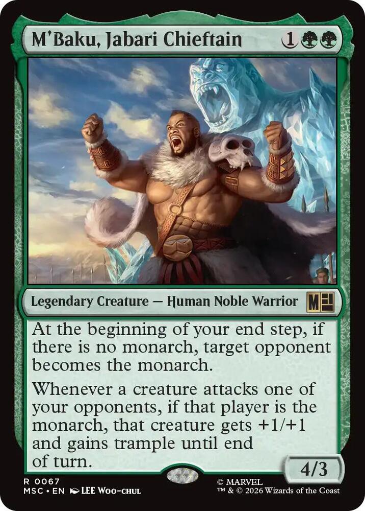 M'Baku, Jabari Chieftain 67 (Commander: Marvel Super Heroes)  - Surge Foil