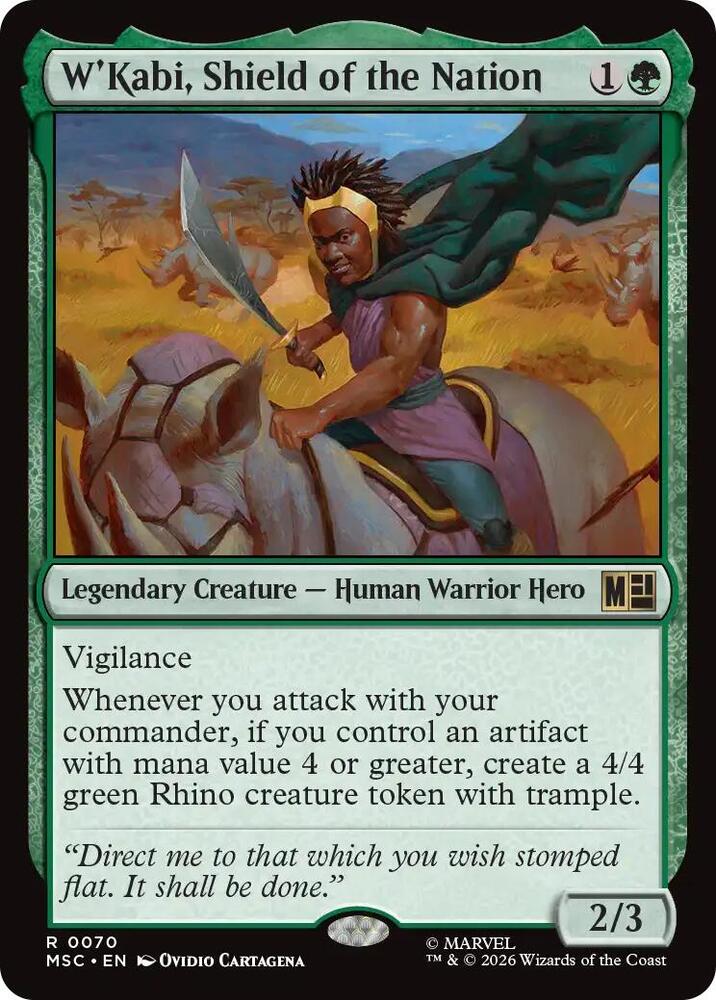 W'Kabi, Shield of the Nation 70 (Commander: Marvel Super Heroes)  - Surge Foil