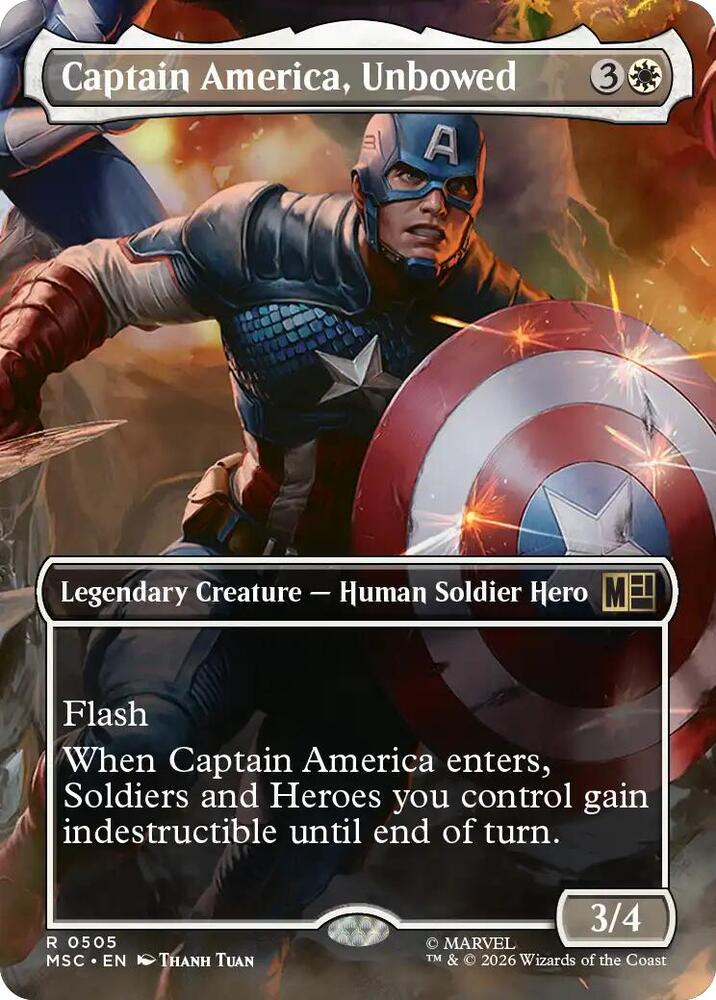 Captain America, Unbowed 505 (Commander: Marvel Super Heroes)  - Borderless Foil