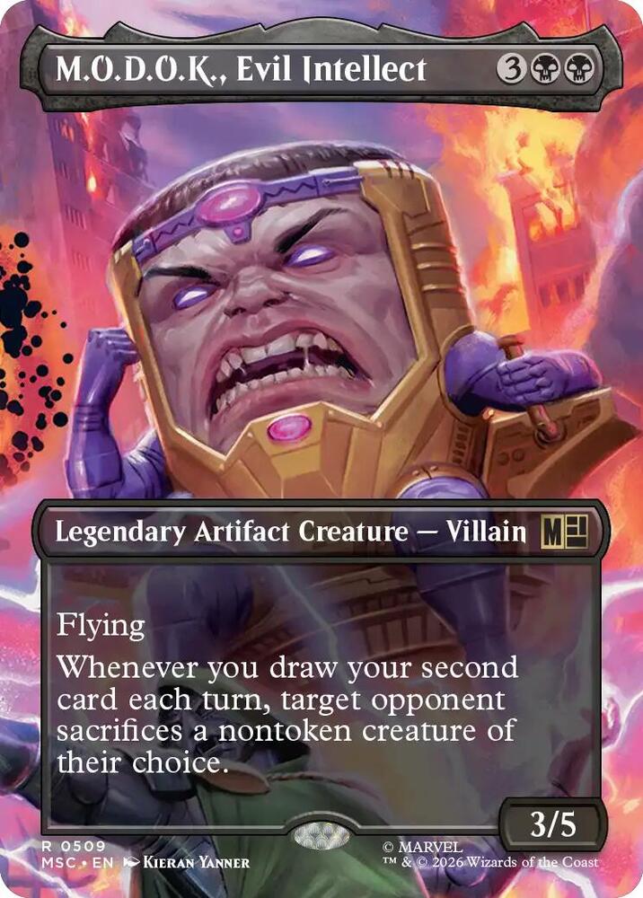 M.O.D.O.K., Evil Intellect 509 (Commander: Marvel Super Heroes)  - Borderless Foil
